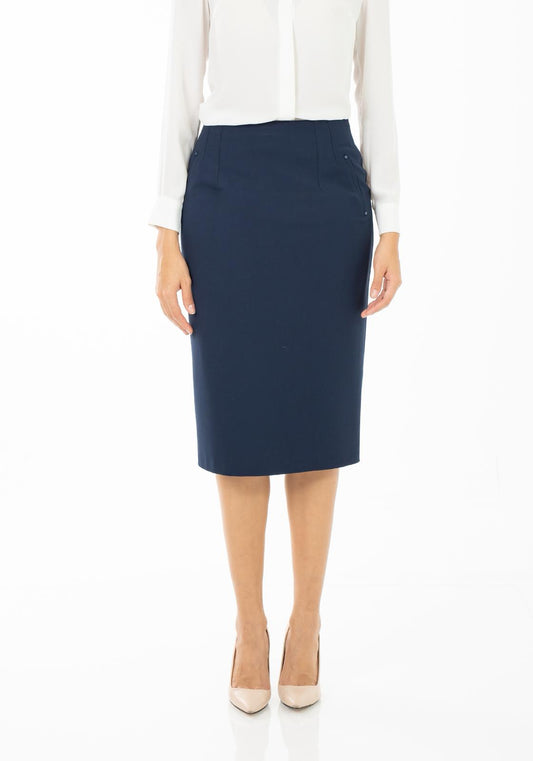 Eleganter Kostümrock für Damen – Taillenhoch, knielang