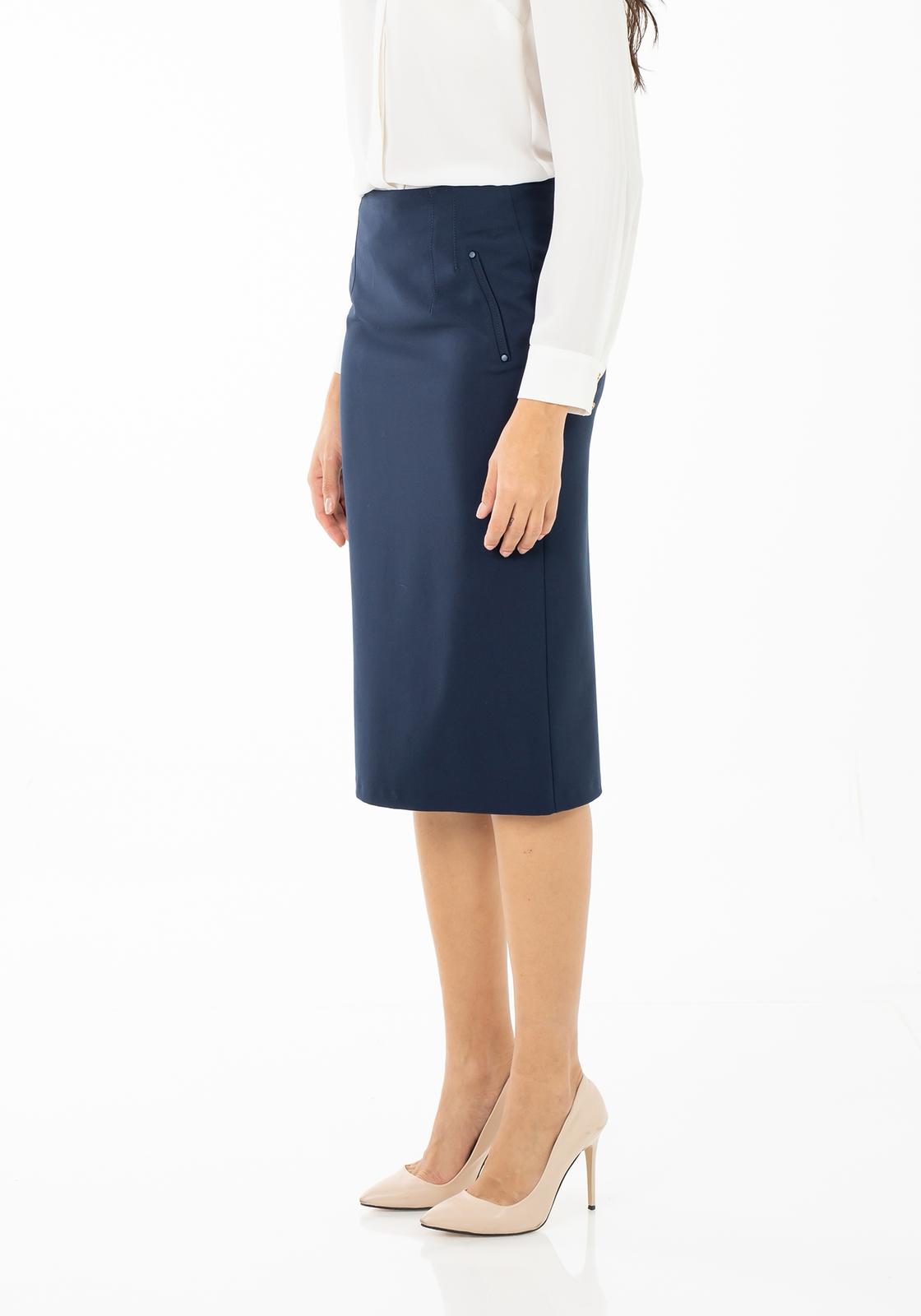 Eleganter Kostümrock für Damen – Taillenhoch, knielang