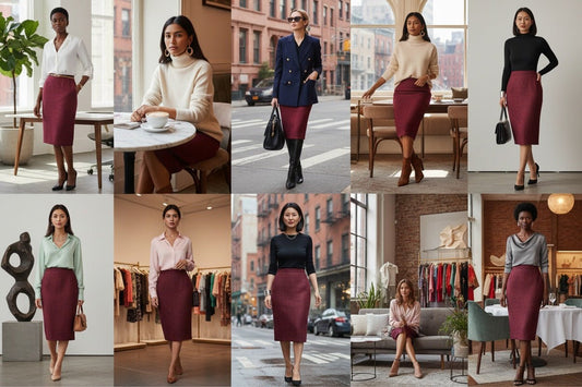 Welche Farben passen perfekt zum Burgundy-Rock? - Elegrock