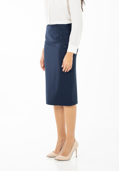 Eleganter Kostümrock für Damen – Taillenhoch, knielang