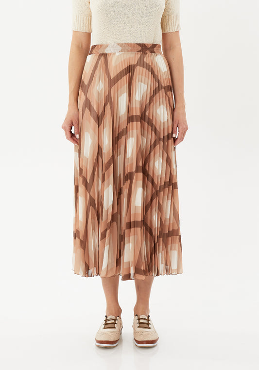 Bedruckter Faltenrock für Damen - Elegrock