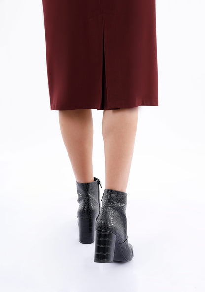 Damen Rock burgundy, knielang - Elegrock