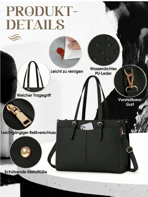 Elegrock Work Tote Bag schwarz, Damen - Elegrock