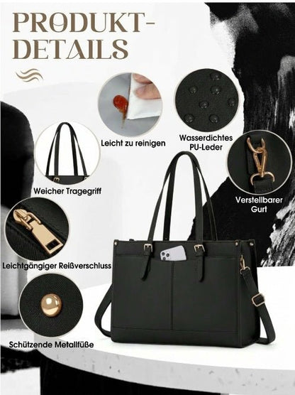 Elegrock Work Tote Bag schwarz, Damen - Elegrock
