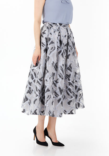 Jacquard Maxirock grau - Elegrock