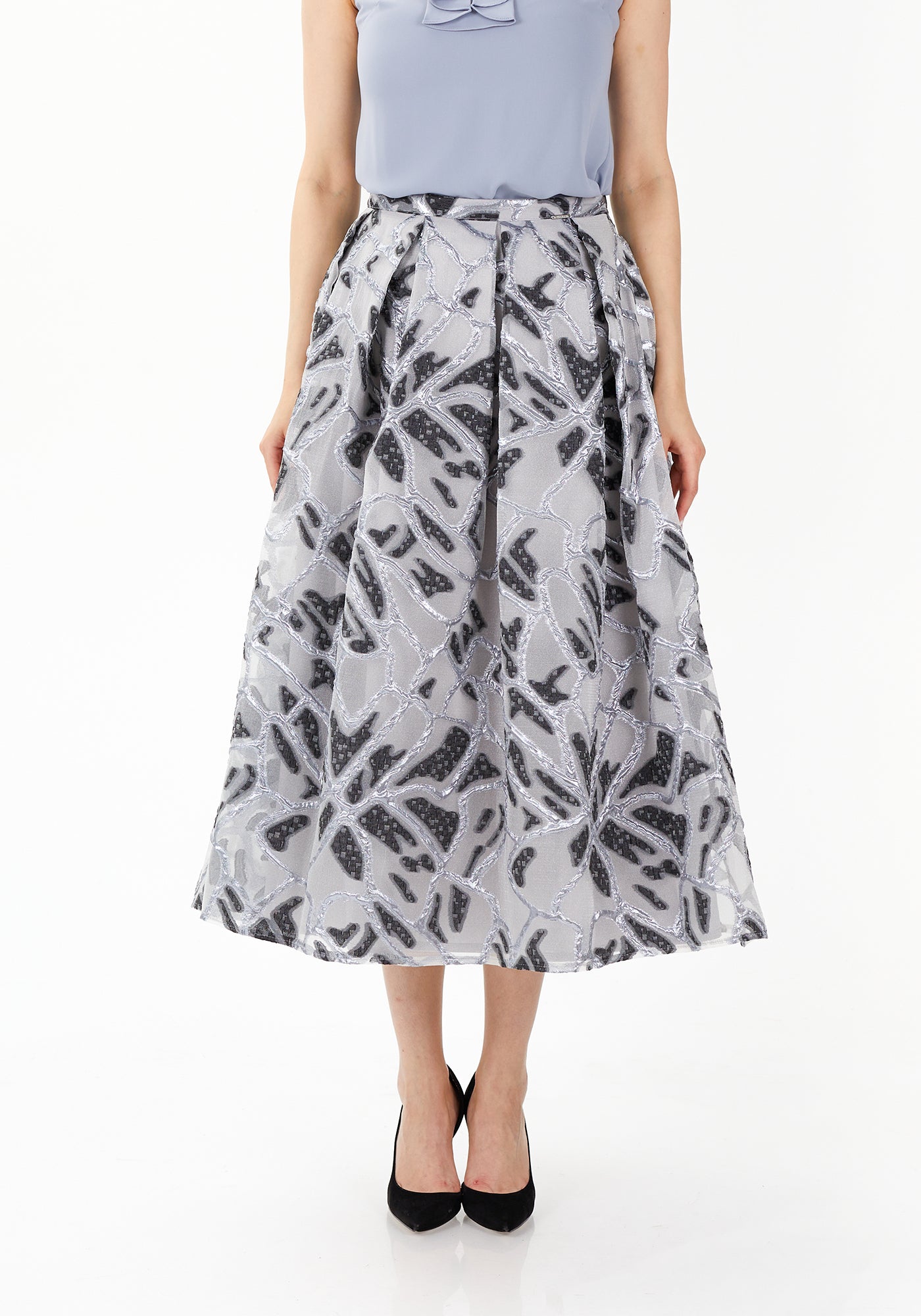 Jacquard Maxirock grau - Elegrock