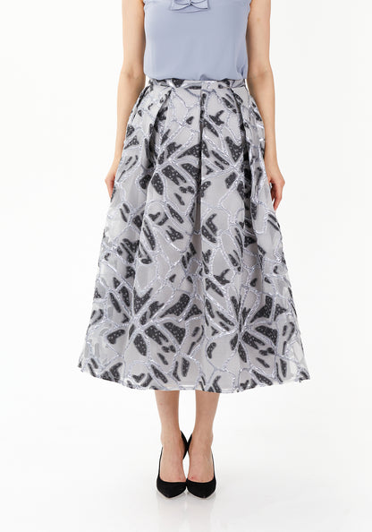 Jacquard Maxirock grau - Elegrock