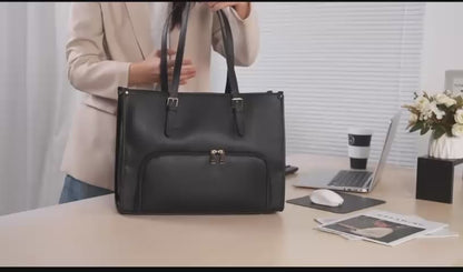 Elegrock Arbeitstasche Laptoptasche Businesstasche Work Tote Bag schwarz, Damen
