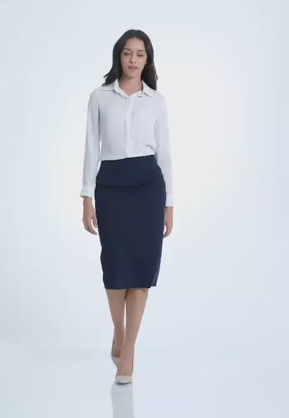 Eleganter Kostümrock für Damen – Taillenhoch, knielang